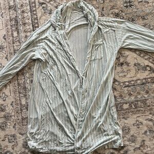 Stars Above Mint Button-Down Sleep Wear